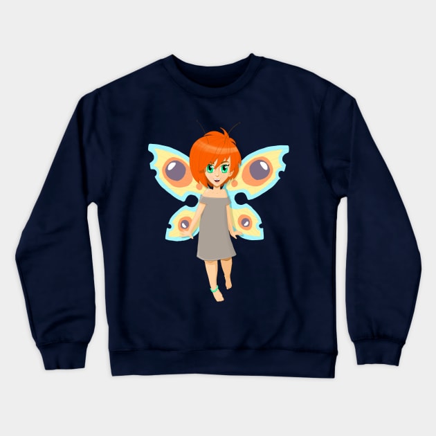 Butterfly Pixie Crewneck Sweatshirt by Tanja Kosta